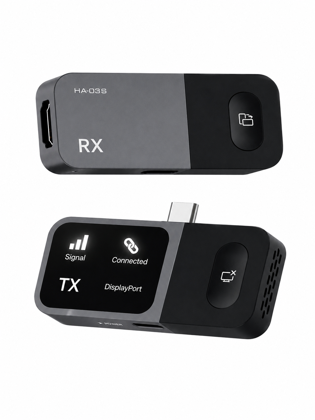 Wireless Screen Sharing Kit | USB-C to HDMI Display Adapter | Plug & Play TX & RX Wireless Display System